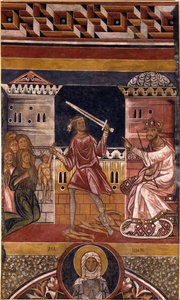La Matanza de los Inocentes por Berlinghiero Berlinghieri (ca 1175-1235/42) de Berlinghiero (fl.1228 36) Berlinghieri