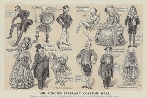 Baile de disfraces literario de Mr. Punch de Bernard (after) Partridge
