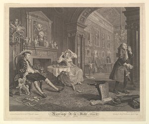 Marriage A-la-Mode, Placa II, abril 1745 de Bernard Baron