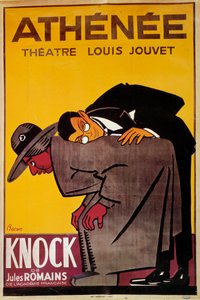 Póster para el espectáculo “Knock” de Jules Romain en el teatro Louis Jouvet - Ilustración del siglo XX por Bernard Becan (Bernhard Kahn) (1890-1943) - París, teatro de l