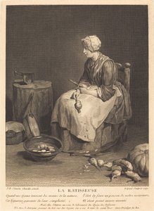 La Rastrilladora de Bernard Lépicié after Jean Siméon Chardin