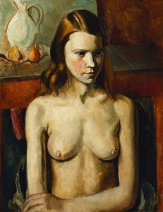 Chica desnuda sentada