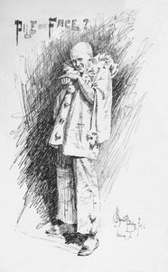 Boceto de payaso, c1893, 1894 de Bernard Partridge