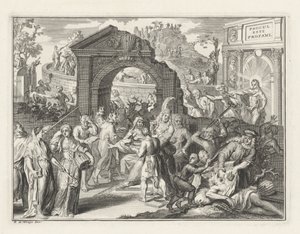 Caricatura de la controversia de Schouwburg, c.1685