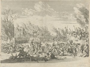 Atrocidades francesas en Bodegraven y Zwammerdam, 1672 de Bernard Picart (workshop of)