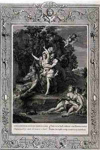 Dafne perseguida por Apolo y convertida en árbol de laurel de Bernard Picart
