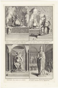 Cuatro dioses chinos, 1728 de Bernard Picart
