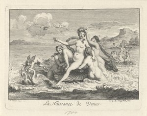 Geboorte de Venus El nacimiento de Venus (título sobre el objeto) de Bernard Picart
