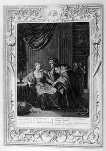Leucothoe Seducida por Apolo en la Forma de Eurínome, 1733 de Bernard Picart