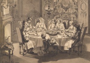 Comida durante la Pascua judía entre los judíos portugueses de Bernard Picart