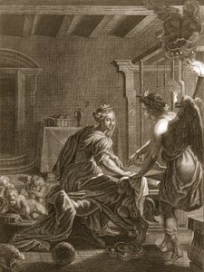 Penélope en su telar, 1731 de Bernard Picart
