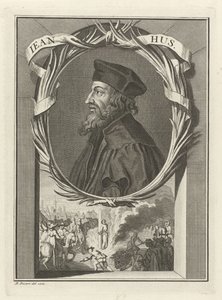Retrato de John Hus, 1712 de Bernard Picart