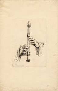 Manos de jugadores de flauta dulce, ca 1700 de Bernard Picart