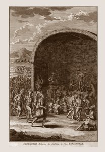 Ceremonia Religiosa de los Habitantes de la Isla de La Española, c1721 de Bernard Picart