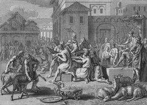 Sacrificio de un cordero negro, el día de la gran Fiesta del Sol, 1723