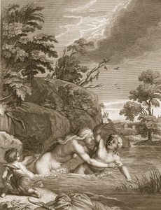 Salmacis y Hermafrodito unidos en un solo cuerpo, 1731 de Bernard Picart
