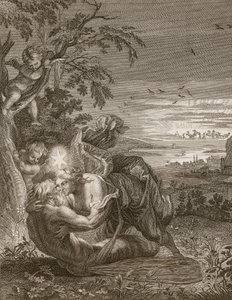 Tithonus, el esposo de Aurora, convertido en saltamontes, 1731