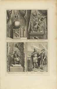Vitzliputsli/Tlalock o Tescalipuca/Tescalinpuca/Sacerdotes mexicanos de Bernard Picart