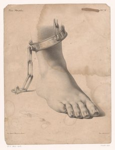 Estudio de pie con tobillo encadenado Pequeños ejemplos de dibujo (título de la serie) Petits Modèles (título de serie sobre objeto)