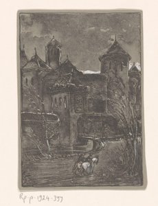 Castillo con dos jinetes de Bernard Willem Wierink