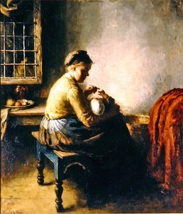 Madre amamantando a su bebé de Bernard de Hoog