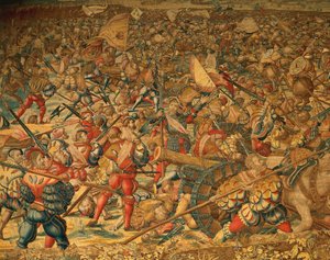 Batalla de Pavía en 1525 de Bernard van (after) Orley
