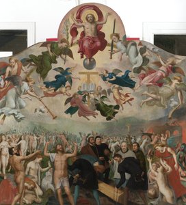 El juicio final y el entierro de los muertos de Bernard van Orley (circle of)