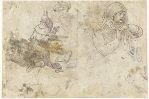 Moisés y una María de luto o María Magdalena de Bernard van Orley