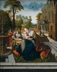 Virgen y el Niño con ángeles, c.1518 de Bernard van Orley