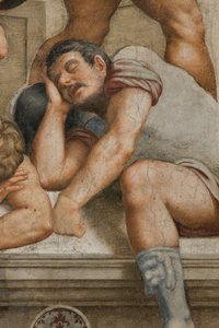 Contrafachada, Bernardino Gatti, Resurrección 1529, (detalle) de Bernardino Gatti