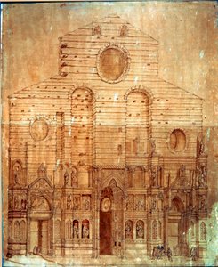 Fachada de la catedral (duomo) de Florencia de Bernardino Barbatelli Poccetti