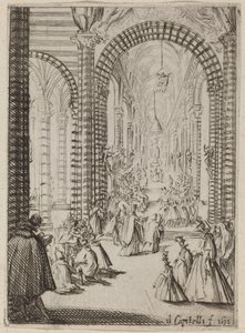Interior de una iglesia de Bernardino Capitelli