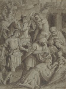La adoración de los magos, 1553 de Bernardino Lanino