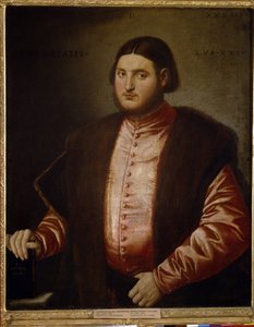 Retrato de un hombre (Retrato de un hombre). Pintura de Bernardino Licinio (circa 1489-circa 1565), óleo sobre lienzo de Bernardino Licinio