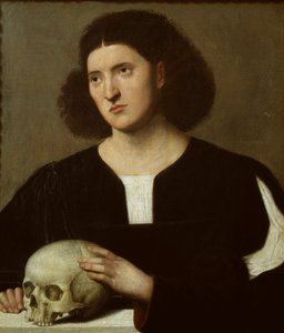 Retrato de un joven con una calavera, c. 1510-1515