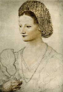 Retrato de una mujer desconocida con un abanico