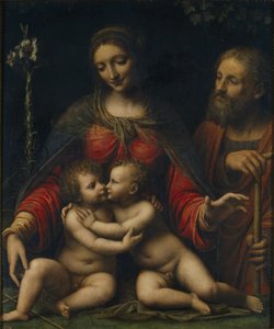 La Sagrada Familia con Juan el Bautista de Bernardino Luini