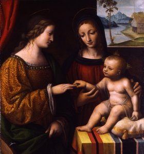 El matrimonio místico de Santa Catalina de Bernardino Luini