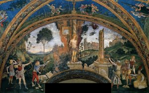 El martirio de San Sebastián, 1492-1495