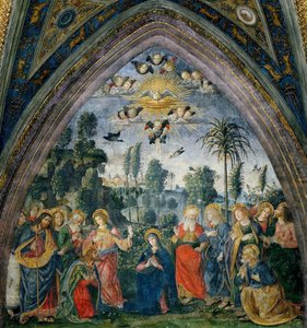 El descenso del Espíritu Santo Pentecostés, 1492-1495 de Bernardino Pinturicchio