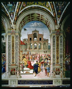 Eneas Sylvius Piccolomini (1405-64) es coronado poeta laureado por Federico III (1415-93) en 1442