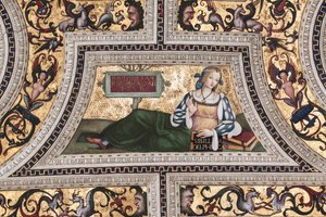 Sibila délfica, (detalle) de Las Sibilas (fresco) de Bernardino di Betto Pinturicchio