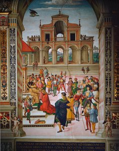 Enea Silvio coronado poeta por el Emperador Federico III, Siena, Duomo, Libreria Piccolomini