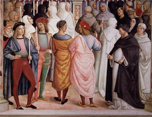 Pío II canonizó a Santa Catalina de Siena en 1461 (detalle)
