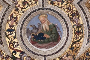 San Juan Evangelista (detalle) de Bernardino di Betto Pinturicchio