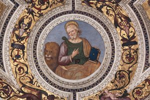 San Marcos (detalle) de Los Cuatro Evangelistas de Bernardino di Betto Pinturicchio