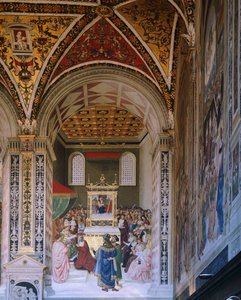 Historias de Pío II: Piccolomini elegido Cardenal por Bernardino Pinturicchio (circa 1452-1513), Biblioteca Piccolomini, Catedral de Siena de Bernardino di Betto Pinturicchio