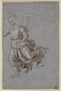Estudio de un ángel volador