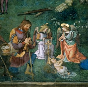 El Niño Jesús (detalle) de Bernardino di Betto Pinturicchio