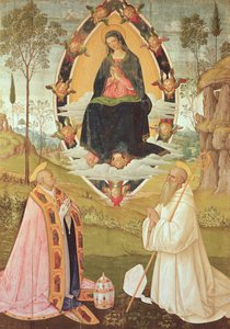 Virgen en gloria con San Gregorio y San Benito de Bernardino di Betto Pinturicchio